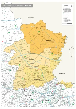 Administratieve kaart Limburg 1514