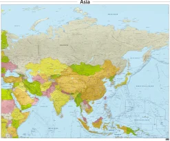 Azië reliëf kaart 635