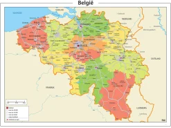 België kaart Staatkundig 763