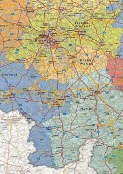België Kaart Staatkundig 1570