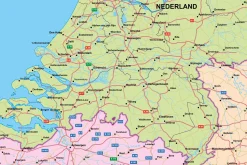 Benelux + Duitsland kaart 1827