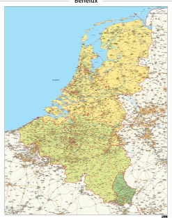 Beneluxkaart Gedetailleerd 334