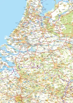 Benelux Kaart Gedetailleerd 1776
