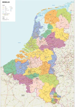 Benelux Kaart Staatkundig 1814