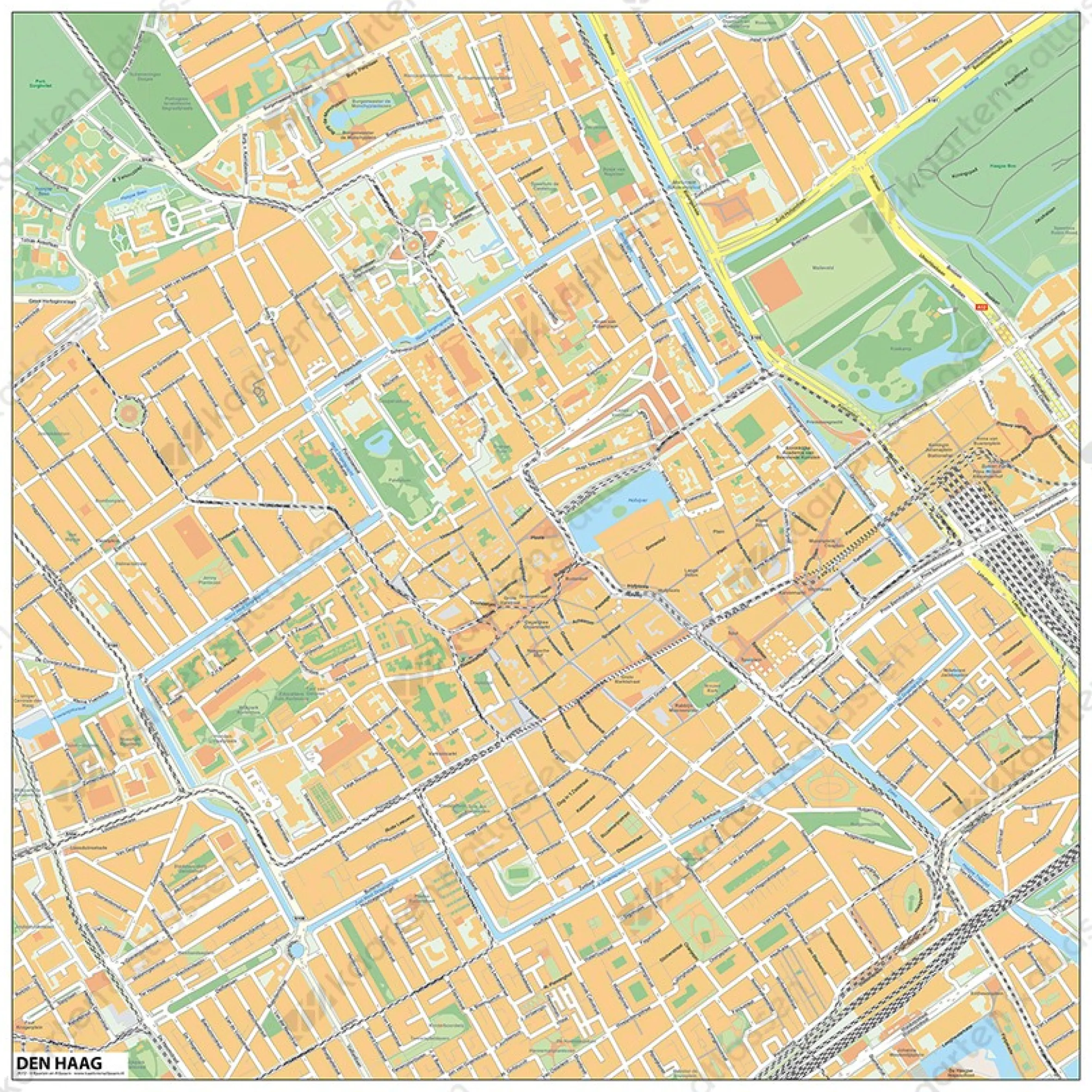 Centrumkaart Den Haag 2072