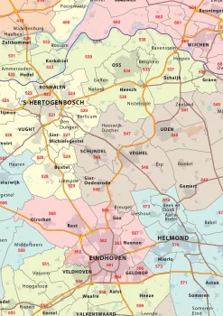 3-cijferige Postcodekaart Nederland 273