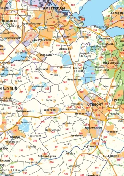 3-cijferige Postcodekaart Nederland 376