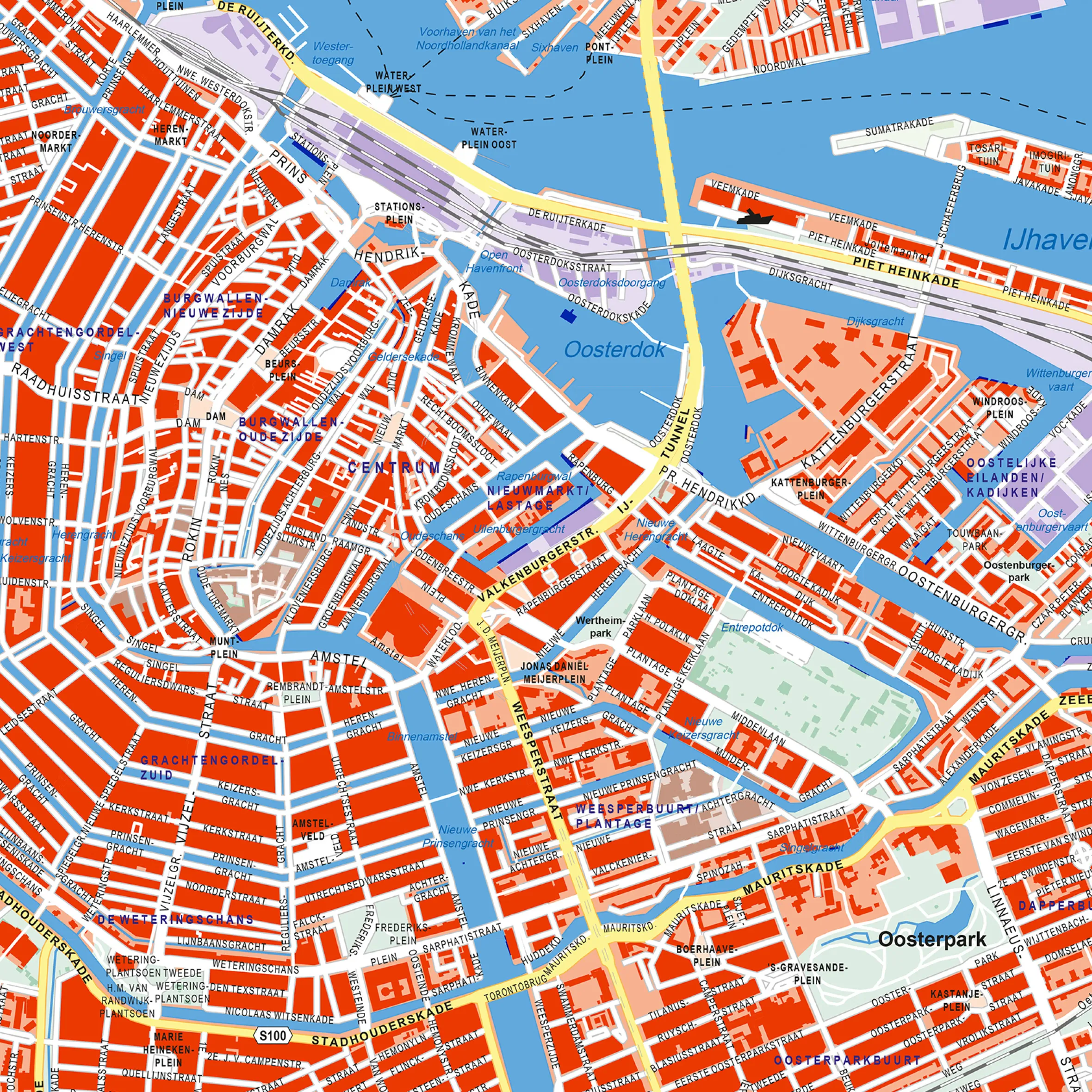 Decoratieve Stadskaart Amsterdam 1423