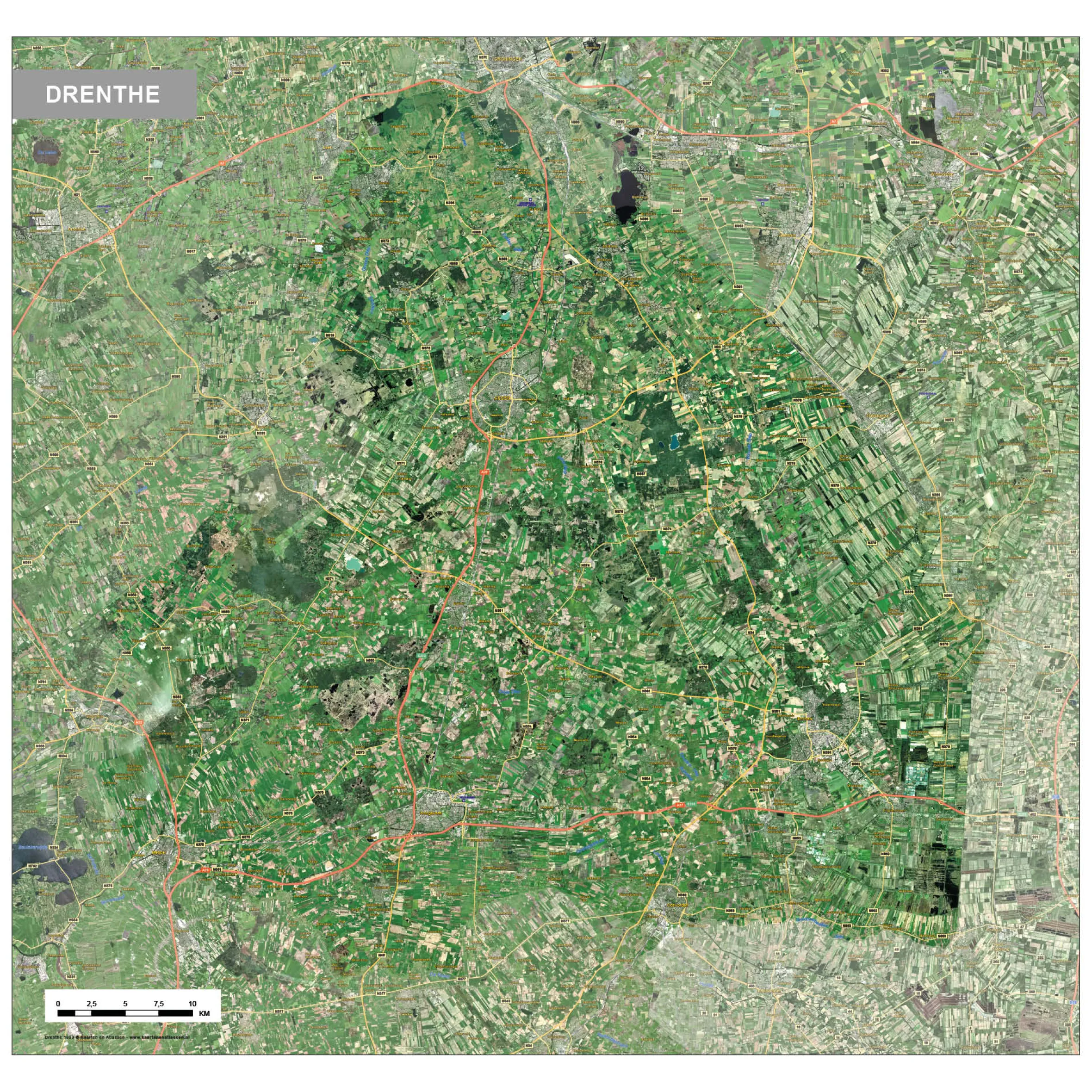 Drenthe Satellietkaart 1659