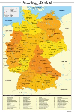 Duitsland 2-cijferige postcodekaart 814
