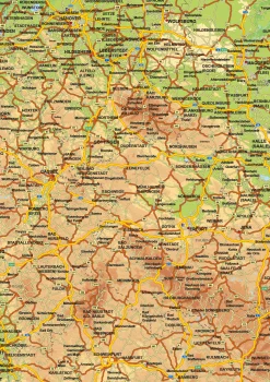 Duitsland Kaart Natuurkundig 1565