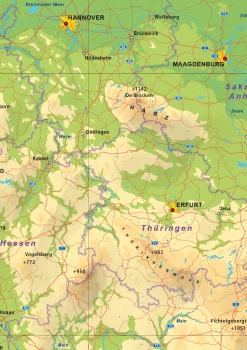 Duitsland Schoolkaart Natuurkundig 1661