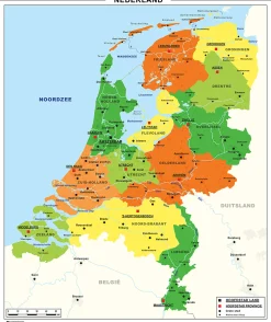 Eenvoudige kaart Nederland 461