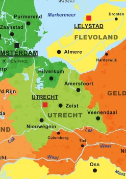 Eenvoudige kaart Nederland 461