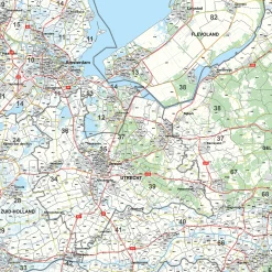2- en 4-cijferige Postcodekaart Nederland 377