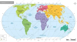 Equal Earth Wereldkaart Schoolkaart 1934
