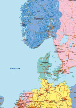 Europa Grote wegenkaart 1520