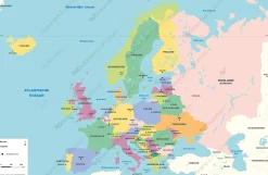 Europakaart eenvoudig 2058