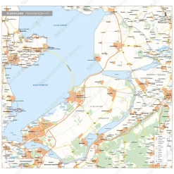 Flevoland Provinciekaart Staatkundig 1551