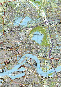 Gedetailleerde Kaart Groot Rotterdam 1760