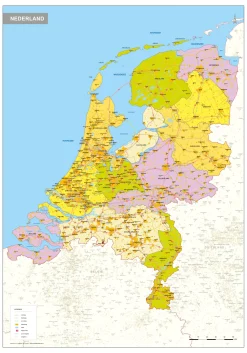 Gedetailleerde kaart van Nederland 537