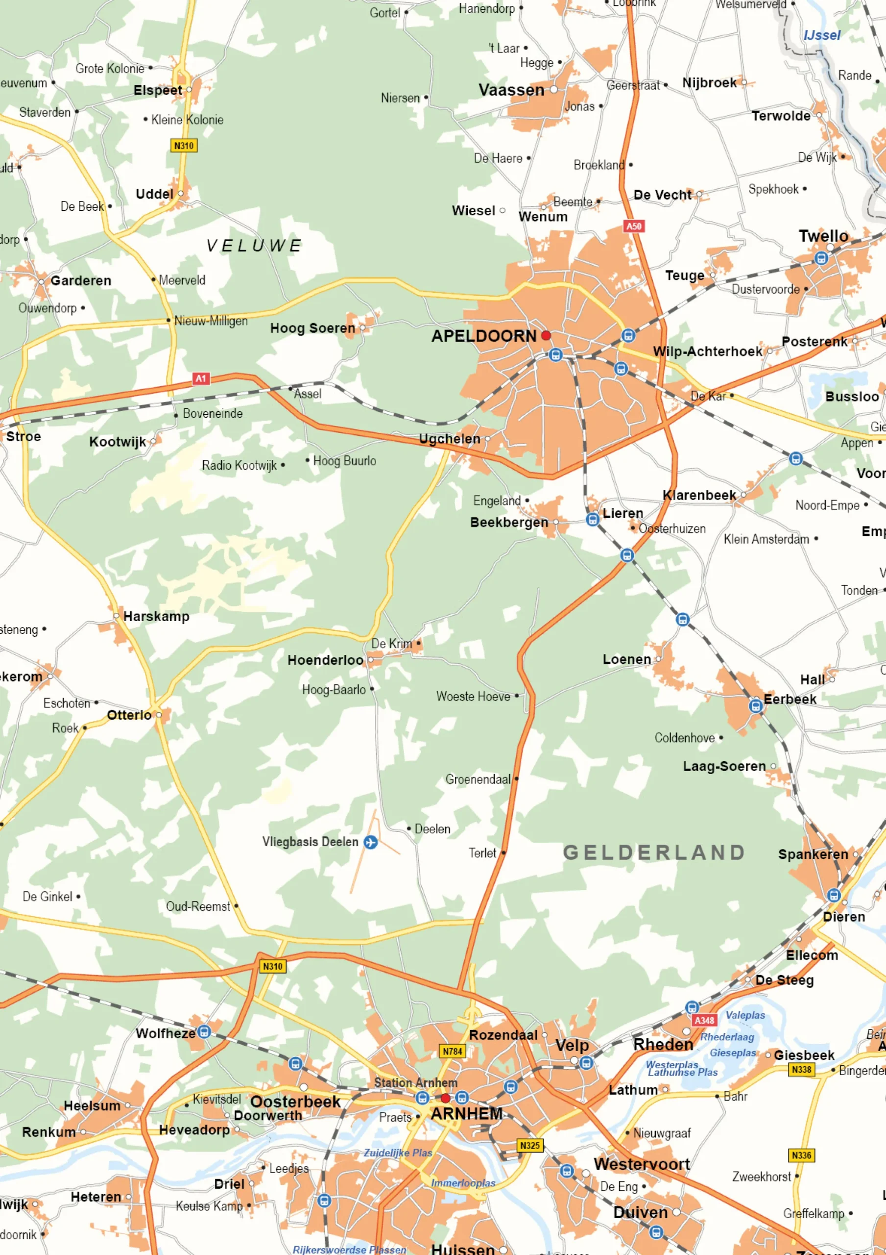 Gelderland Provinciekaart Staatkundig 1553