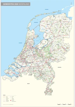 Gemeentekaart Nederland Gedetailleerd 304
