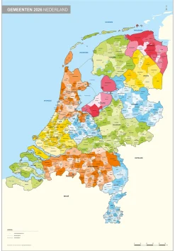 Gemeentekaart Nederland Provinciekleuren 306