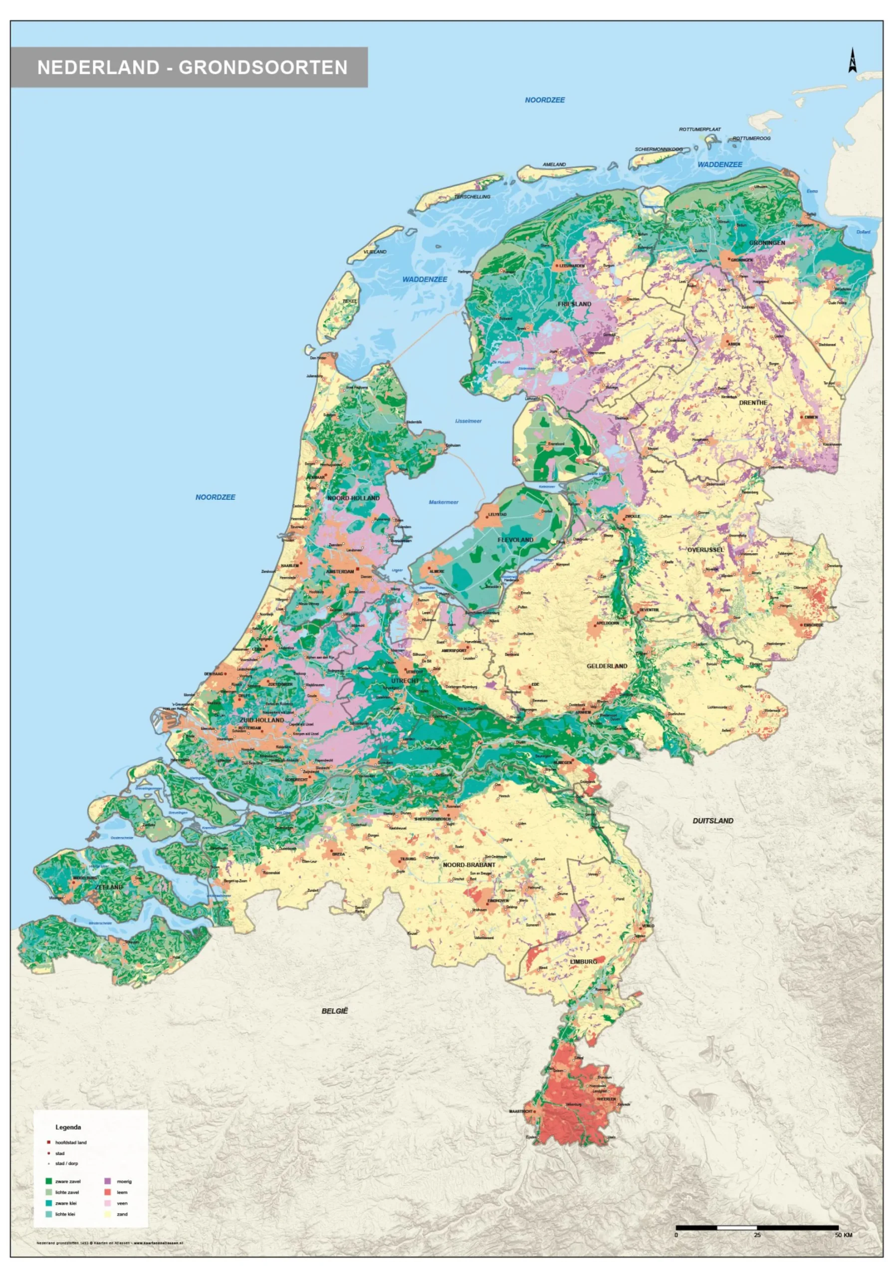 Grondsoortenkaart Nederland 1493