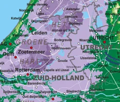 Informatieve natuurkundige kaart Nederland 1826
