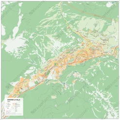 Kaart Andorra La Vella Stadsplattegrond1867