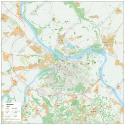 Kaart Belgrado / Belgrade Stadsplattegrond 1917