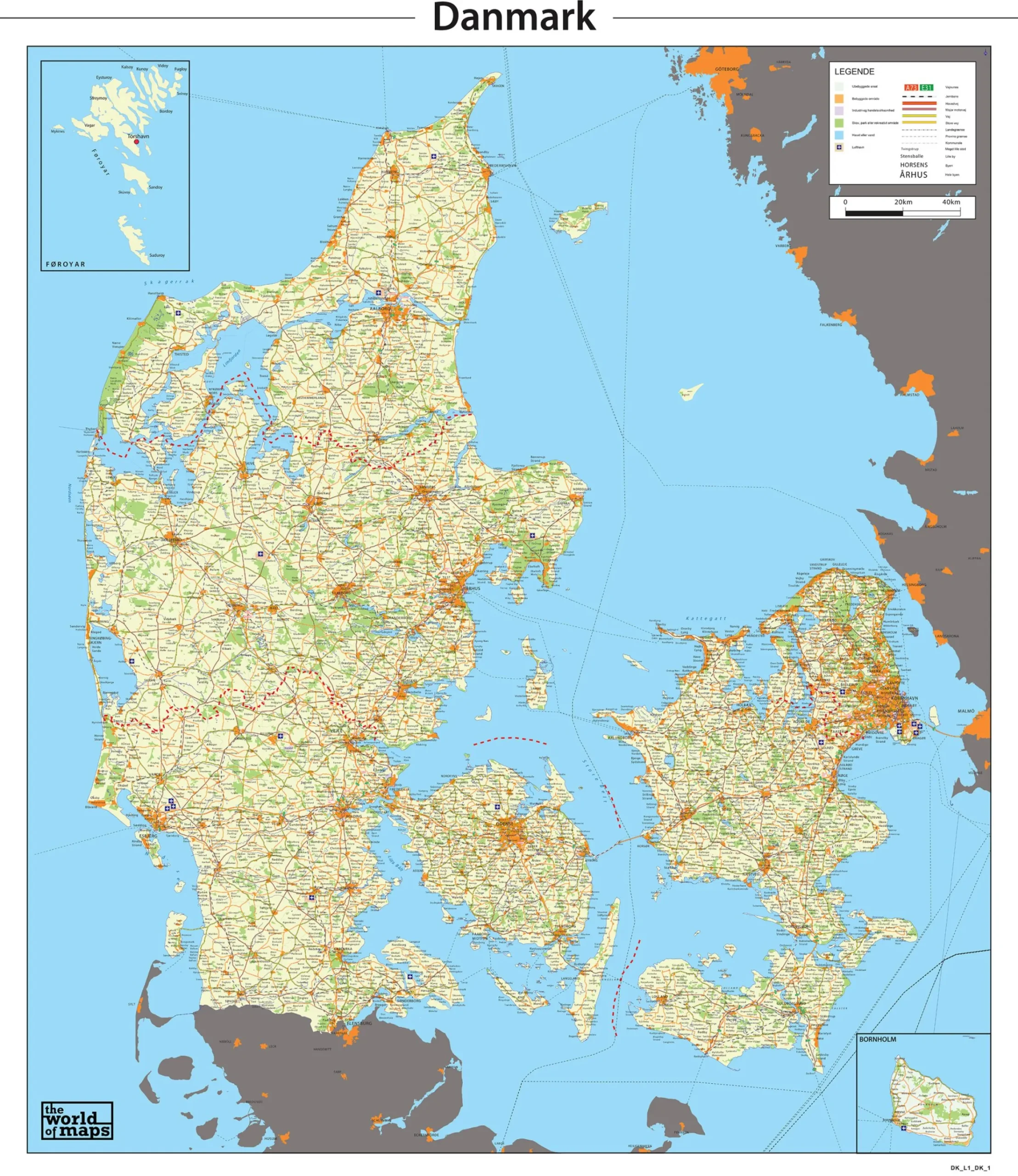 Kaart Denemarken 1