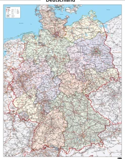 Kaart Duitsland met contouren 291