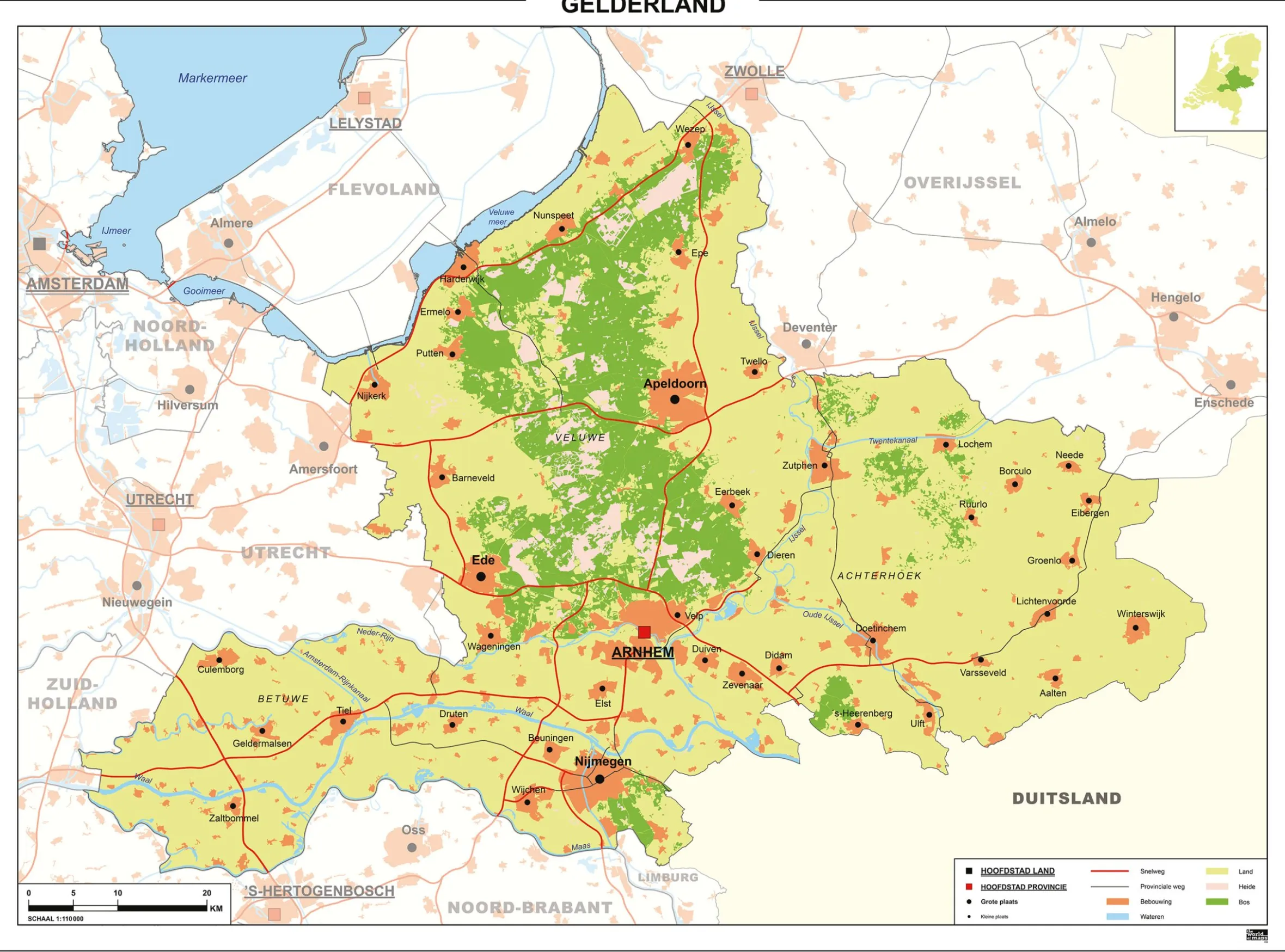 Kaart Gelderland 452