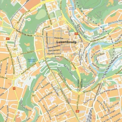Kaart Luxemburg / Luxembourg 1884