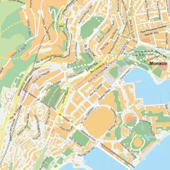 Kaart Monaco 1888