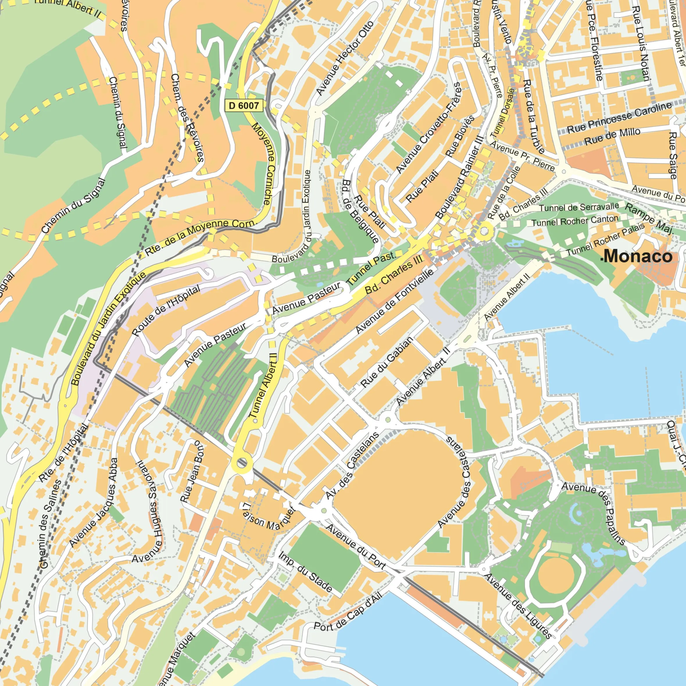 Kaart Monaco 1888