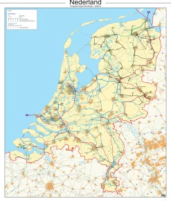 Kaart Nederland Hoogspanningslijnen 191