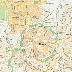 Kaart Nicosia 1915