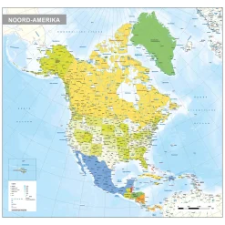 Kaart Noord-Amerika staatkundig 1697