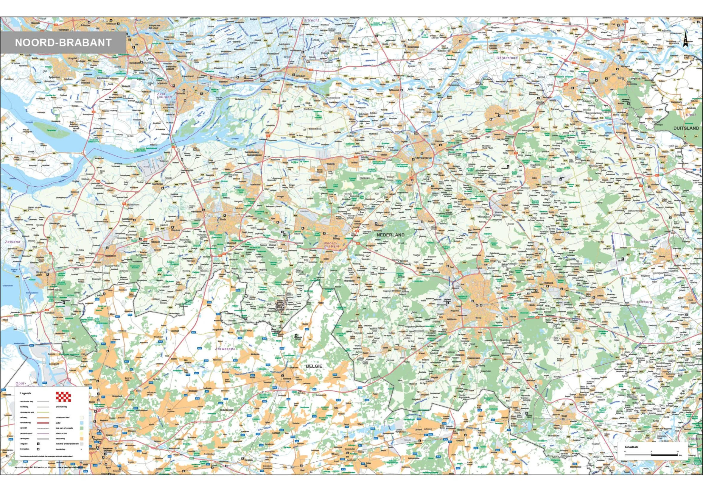 Kaart Noord-Brabant 443