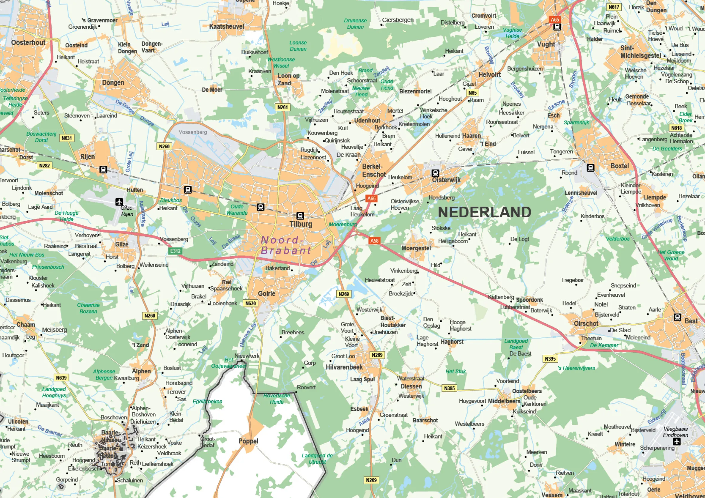 Kaart Noord-Brabant 443