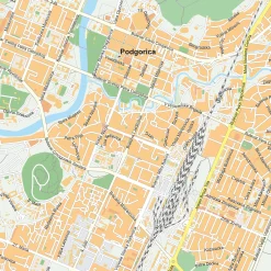 Kaart Podgorica 1894