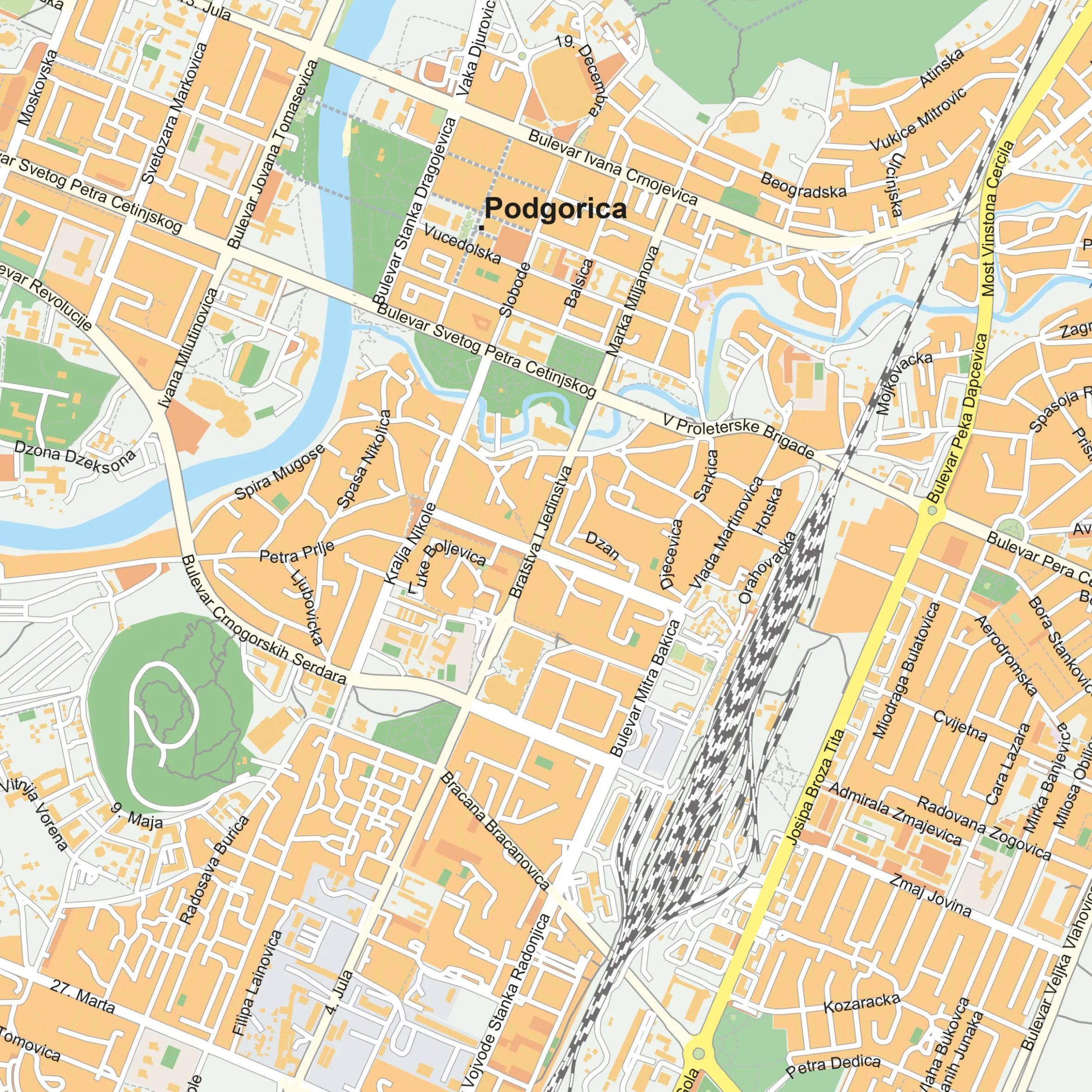 Kaart Podgorica 1894