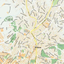 Kaart Pristina 1916