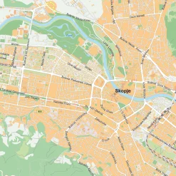 Kaart Skopje 1902