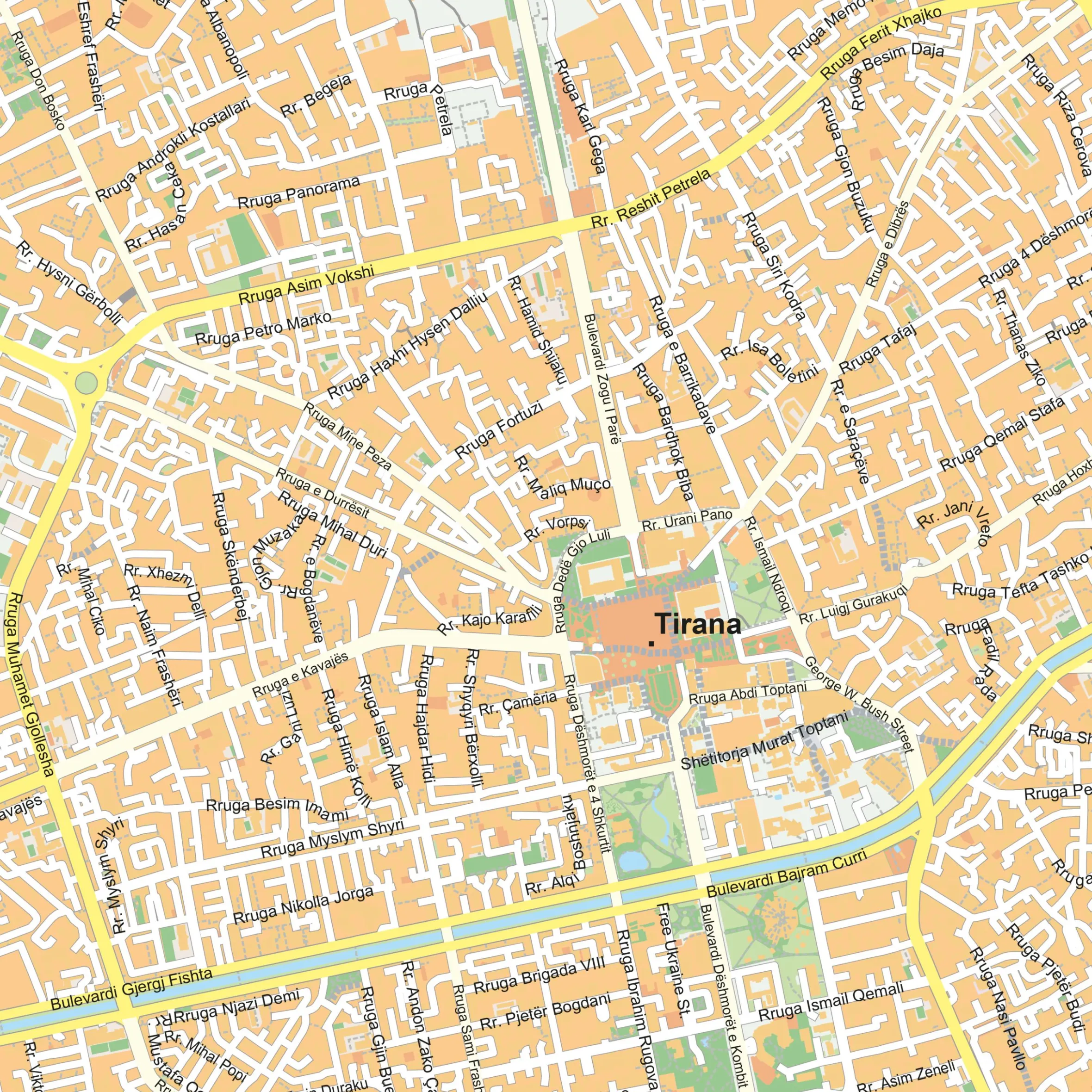 Kaart Tirana 1906