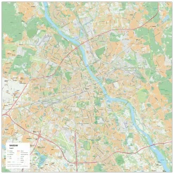 Kaart Warschau / Warsaw 1911