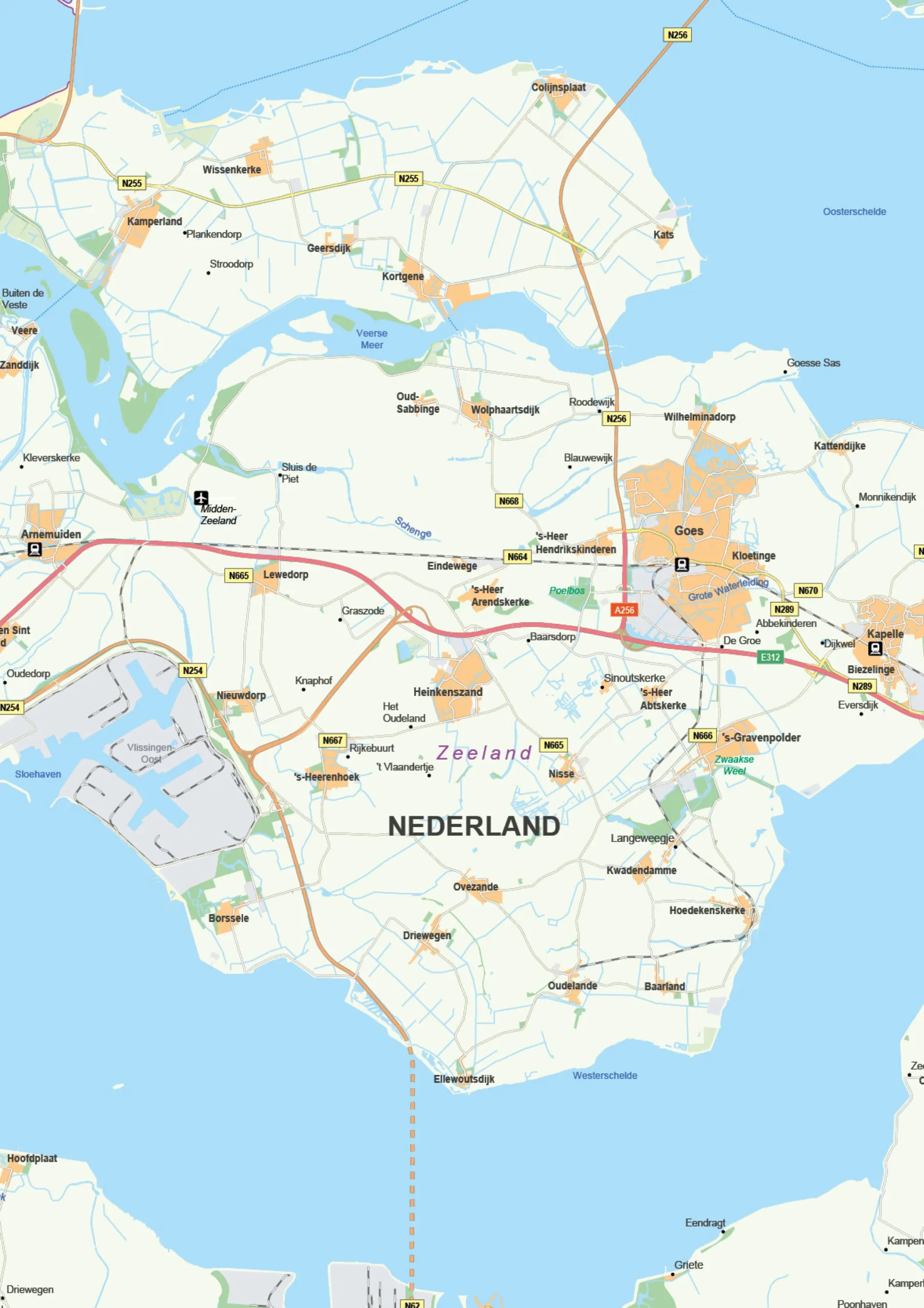 Kaart Zeeland 447